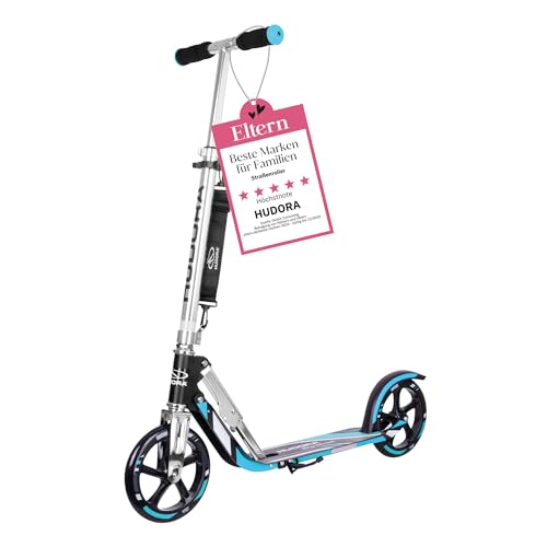 HUDORA BigWheel 205 Scooter - Stabiler Aluminium-Roller - Höhenjustierbarer & zusammenklappbarer Cityroller mit Ständer - Sportlicher Kinder- & Erwachsenenroller für bis zu 100kg HUDORA BigWheel 205 Scooter - Stabiler Aluminium-Roller - Höhenjustierbarer & zusammenklappbarer Cityroller mit Ständer - Sportlicher Kinder- & Erwachsenenroller für bis zu 100kg von HUDORA