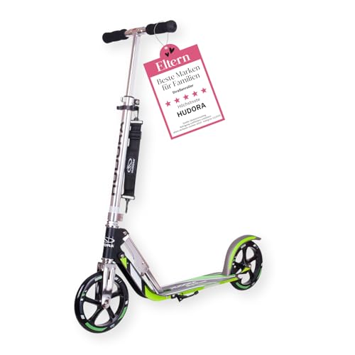 HUDORA BigWheel 205 Scooter - Stabiler Aluminium-Roller - Höhenjustierbarer & zusammenklappbarer Cityroller mit Ständer - Sportlicher Kinder- & Erwachsenenroller für bis zu 100kg HUDORA BigWheel 205 Scooter - Stabiler Aluminium-Roller - Höhenjustierbarer & zusammenklappbarer Cityroller mit Ständer - Sportlicher Kinder- & Erwachsenenroller für bis zu 100kg von HUDORA