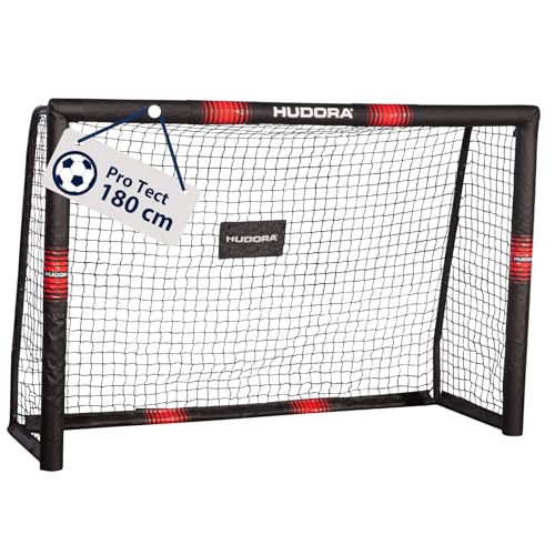 HUDORA 76915,Fußballtor Pro Tect Fußball Tor für Kinder und Erwachsene, Mehrfarbig, 180x120 cm von HUDORA