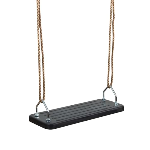 HUDORA Brettschaukel in Schwarz - Outdoor Kinder-Schaukelsitz aus Gummi - TÜV Rheinland/GS geprüfte Kinderschaukel mit höhenverstellbaren Seilen - Schaukelbrett für Kinder & Erwachsene bis 100 kg HUDORA Brettschaukel in Schwarz - Outdoor Kinder-Schaukelsitz aus Gummi - TÜV Rheinland/GS geprüfte Kinderschaukel mit höhenverstellbaren Seilen - Schaukelbrett für Kinder & Erwachsene bis 100 kg von HUDORA