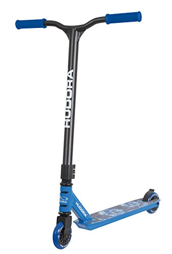 HUDORA Stuntscooter XQ12 - Tretroller für Kinder ab 6 Jahre - 360 grad Lenkung - Extra Robustheit - Stunt Scooter mit 100 kg Belastbarkeit - Blau - 14025 von HUDORA