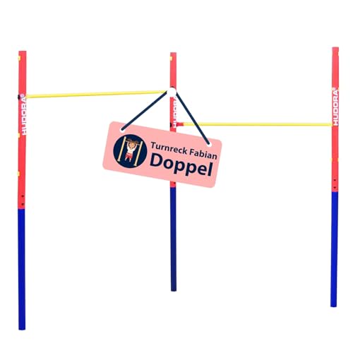 HUDORA Turnreck Fabian Standard/Pro - einfache/doppelte Turnstange für Kinder & Erwachsene - 4-fach höhenverstellbare Gymnastikstange - belastbare Outdoor-Fitnessstange für bis zu 100kg HUDORA Turnreck Fabian Standard/Pro - einfache/doppelte Turnstange für Kinder & Erwachsene - 4-fach höhenverstellbare Gymnastikstange - belastbare Outdoor-Fitnessstange für bis zu 100kg von HUDORA