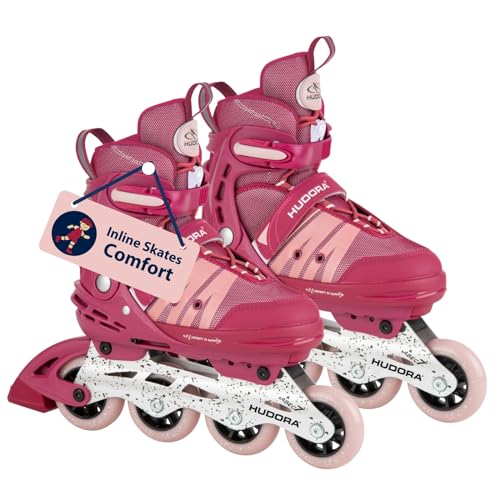 HUDORA Inline Skates Comfort - Inliner für Kinder & Jugendliche in versch. Größen - Roller Skates bis zu 6 Größen in Weite & Länge verstellbar - atmungsaktive Freizeit Inline Skates von HUDORA