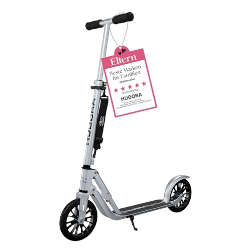 HUDORA BigWheel 205 Scooter - Stabiler Aluminium-Roller - Höhenjustierbarer & zusammenklappbarer Cityroller mit Ständer - Sportlicher Kinder- & Erwachsenenroller für bis zu 100kg HUDORA BigWheel 205 Scooter - Stabiler Aluminium-Roller - Höhenjustierbarer & zusammenklappbarer Cityroller mit Ständer - Sportlicher Kinder- & Erwachsenenroller für bis zu 100kg von HUDORA