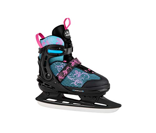 HUDORA Kinder & Jugendliche Allround Schlittschuh Comfort, Floral, Eislaufschuhe Ice Skates, Gr. 29-34-Eislaufschuhe, bunt, 29-34 von HUDORA