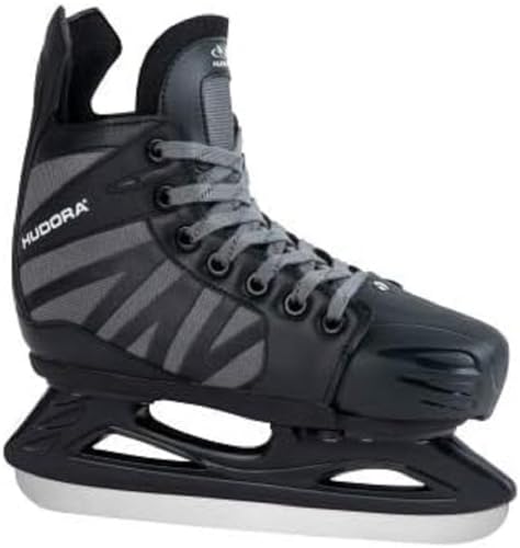 HUDORA Kinder & Jugendliche EIS-Hockey Schlittschuh Power Play, Black, Gr. 32-35-Eishockeyschuhe Ice Skates, schwarz, 32-35 von HUDORA