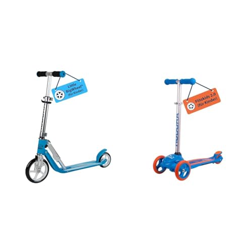 HUDORA Little BigWheel® Scooter himmelblau Tretroller Kickroller Roller Cityroller (Little BigWheel Scooter) & Scooter Roller Kinder Flitzkids 2.0, blau, 11063 von HUDORA