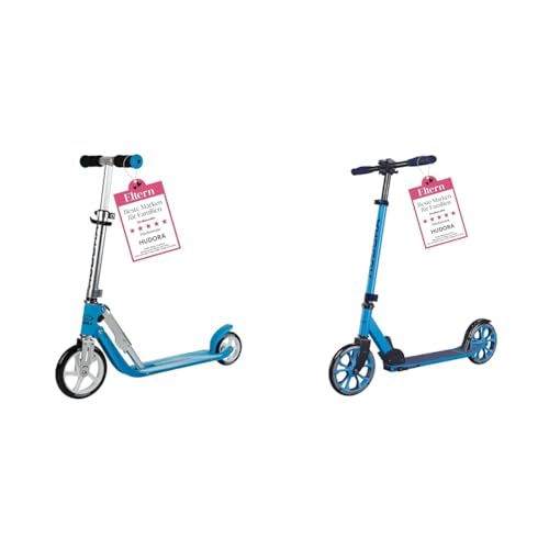 HUDORA Little BigWheel Scooter - Sicherer Aluminium-Roller für Kinder ab 3 Jahren & Scooter Up 200 - Geräuscharmer Aluminium-Roller für bis zu 100kg von HUDORA