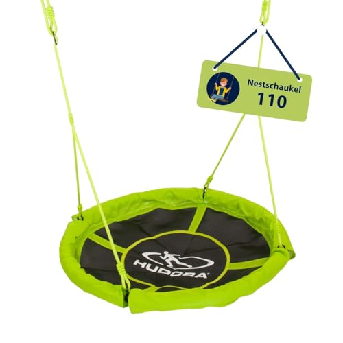 HUDORA Nestschaukel 110 - grün/orangefarbene Schaukel für bis zu 100kg - Hängeschaukel mit 110cm Durchmesser für drinnen & draußen - Höhenverstellbare Familienschaukel für Kinder & Erwachsene HUDORA Nestschaukel 110 - grün/orangefarbene Schaukel für bis zu 100kg - Hängeschaukel mit 110cm Durchmesser für drinnen & draußen - Höhenverstellbare Familienschaukel für Kinder & Erwachsene von HUDORA