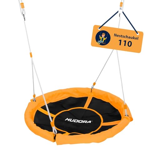 HUDORA Nestschaukel 110 - grün/orangefarbene Schaukel für bis zu 100kg - Hängeschaukel mit 110cm Durchmesser für drinnen & draußen - Höhenverstellbare Familienschaukel für Kinder & Erwachsene HUDORA Nestschaukel 110 - grün/orangefarbene Schaukel für bis zu 100kg - Hängeschaukel mit 110cm Durchmesser für drinnen & draußen - Höhenverstellbare Familienschaukel für Kinder & Erwachsene von HUDORA