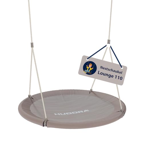 HUDORA Nestschaukel Lounge - Höhenverstellbare Nestschaukel mit 90/110cm Durchmesser für bis zu 150kg - Hängeschaukel mit geschlossener Sitzfläche - Familienschaukel für drinnen & draußen HUDORA Nestschaukel Lounge - Höhenverstellbare Nestschaukel mit 90/110cm Durchmesser für bis zu 150kg - Hängeschaukel mit geschlossener Sitzfläche - Familienschaukel für drinnen & draußen von HUDORA