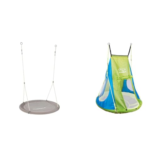 HUDORA Nestschaukel Lounge - Höhenverstellbare Nestschaukel mit 90/110cm Durchmesser & Zeltbezug Cosy Castle - Zeltüberzug für HUDORA Nestschaukel 90 & 110/120 in blau/Lemon HUDORA Nestschaukel Lounge - Höhenverstellbare Nestschaukel mit 90/110cm Durchmesser & Zeltbezug Cosy Castle - Zeltüberzug für HUDORA Nestschaukel 90 & 110/120 in blau/Lemon von HUDORA