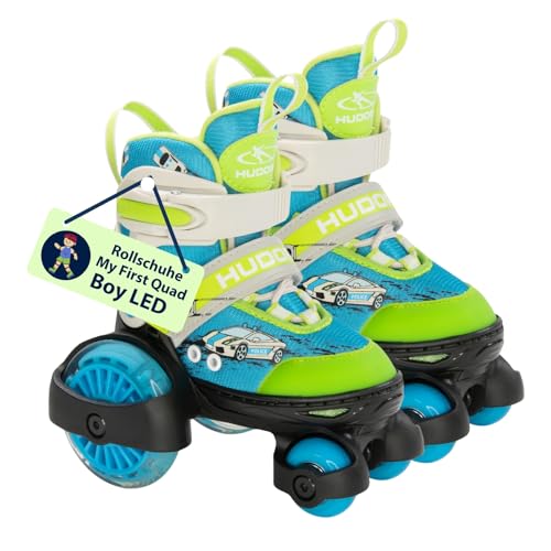 HUDORA My First Quad LED Girl/Boy in versch. Größen - hochwertige Rollschuhe mit LED - Bequeme Rollschuhe über 4 Größen verstellbar - stilvolle Kinderrollschuhe für Jungen & Mädchen bis 20kg HUDORA My First Quad LED Girl/Boy in versch. Größen - hochwertige Rollschuhe mit LED - Bequeme Rollschuhe über 4 Größen verstellbar - stilvolle Kinderrollschuhe für Jungen & Mädchen bis 20kg von HUDORA