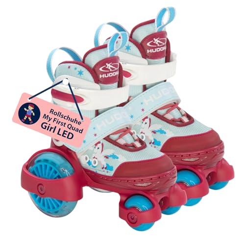 HUDORA My First Quad LED Girl/Boy in versch. Größen - hochwertige Rollschuhe mit LED - Bequeme Rollschuhe über 4 Größen verstellbar - stilvolle Kinderrollschuhe für Jungen & Mädchen bis 20kg HUDORA My First Quad LED Girl/Boy in versch. Größen - hochwertige Rollschuhe mit LED - Bequeme Rollschuhe über 4 Größen verstellbar - stilvolle Kinderrollschuhe für Jungen & Mädchen bis 20kg von HUDORA