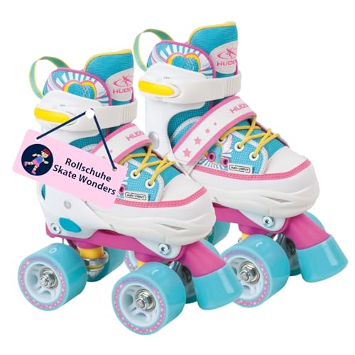 HUDORA Roller Skates Wonders in versch. Größen - Bequeme Kinder Rollschuhe über 4 Größen verstellbar - stilvolle Rollschuhe für Kinder bis 60 kg - Roller Schuhe aus hochwertigem Nylon von HUDORA