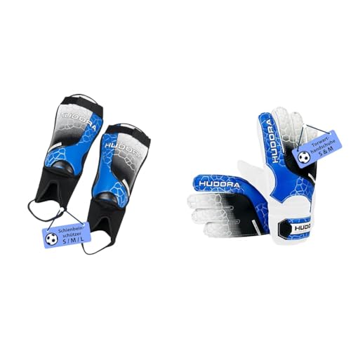 HUDORA Schienbeinschützer mit Knöchelschutz & Guanti da Portiere - Guanti da Portiere imbottiti per Bambini e adulti misura S/M HUDORA Schienbeinschützer mit Knöchelschutz & Guanti da Portiere - Guanti da Portiere imbottiti per Bambini e adulti misura S/M von HUDORA