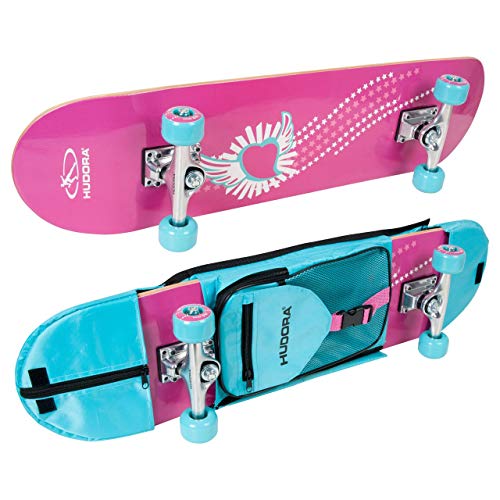 HUDORA Skateboard Skate Wonders mit Rucksack - Kinder Skateboard - Mädchen Board mit Aufdruck - Kinder und Jugendliche - Mehfarbig - 12172 HUDORA Skateboard Skate Wonders mit Rucksack - Kinder Skateboard - Mädchen Board mit Aufdruck - Kinder und Jugendliche - Mehfarbig - 12172 von HUDORA