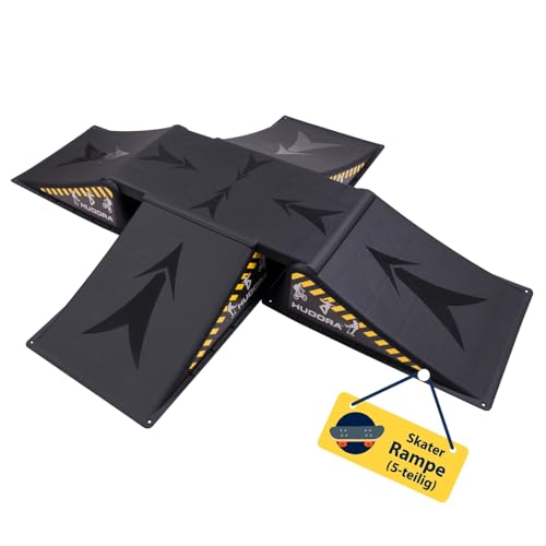 HUDORA Skaterrampe I 3-/5-teiliges Skateboard Rampenset für Hof & Garten I vielseitige Mini Skateboardrampe aus Kunststoff für Kinder & Jugendliche bis 60/80kg I Skatepark Equipment für Zuhause HUDORA Skaterrampe I 3-/5-teiliges Skateboard Rampenset für Hof & Garten I vielseitige Mini Skateboardrampe aus Kunststoff für Kinder & Jugendliche bis 60/80kg I Skatepark Equipment für Zuhause von HUDORA