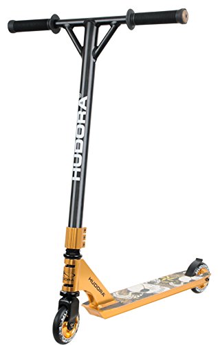 HUDORA Stunt-Scooter XR-25 Gold - Freestyle Roller für Jugendliche - Robustes T5-Aluminium - Maximales Gewicht 100 kg - ABEC 7 Kugellager - 54 x 30 x 20 cm HUDORA Stunt-Scooter XR-25 Gold - Freestyle Roller für Jugendliche - Robustes T5-Aluminium - Maximales Gewicht 100 kg - ABEC 7 Kugellager - 54 x 30 x 20 cm von HUDORA