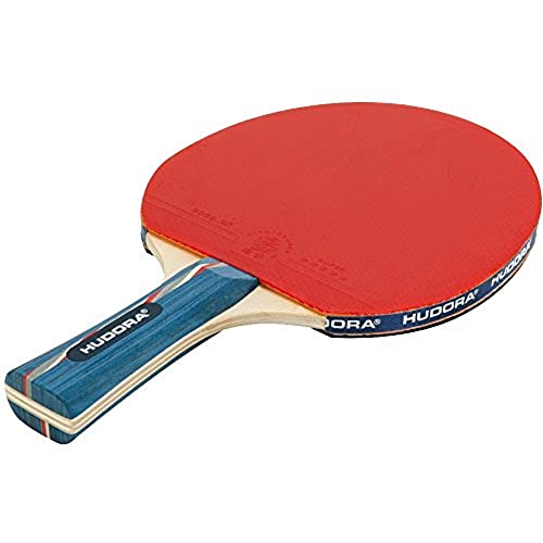 HUDORA 1 Tischtennis-Schläger New Topmaster, rot, Blattstärke 6 mm, Schwammstärke 1,8 mm von HUDORA