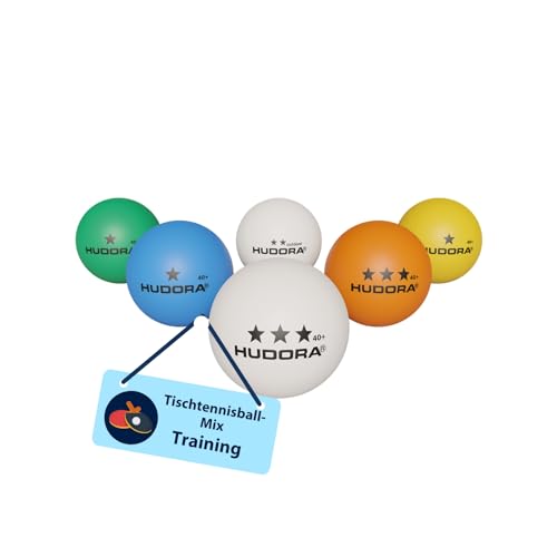 HUDORA Tischtennisball-Mix - 20 Stück - robuste Tischtennisbälle in verschiedenen Farben - hochwertige & zelluloidfreie Pingpong Bälle - Tischtennis Bälle für Beerpong & Ping Pong HUDORA Tischtennisball-Mix - 20 Stück - robuste Tischtennisbälle in verschiedenen Farben - hochwertige & zelluloidfreie Pingpong Bälle - Tischtennis Bälle für Beerpong & Ping Pong von HUDORA