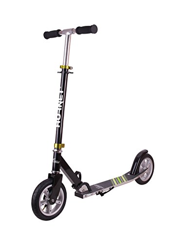 HUDORA Unisex – Erwachsene City Scooter Hornet Kinderfahrr der, Schwarz/grün, 200mm EU von HUDORA