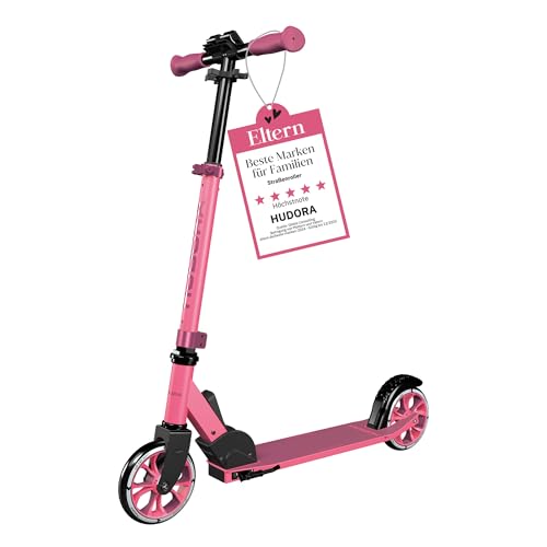 HUDORA Scooter Up 145 Junior - Hochwertiger & sicherer Kinder Roller ab 3 Jahre - Zusammenklappbarer City Roller mit 145 mm Rollen - Höhenjustierbarer Scooter für Jungen & Mädchen bis 60 kg von HUDORA