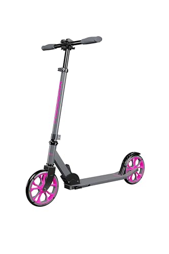 Scooter Up 200, grau/neon pink von HUDORA