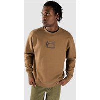 HUF Relocation Crewneck Sweater mud von HUF