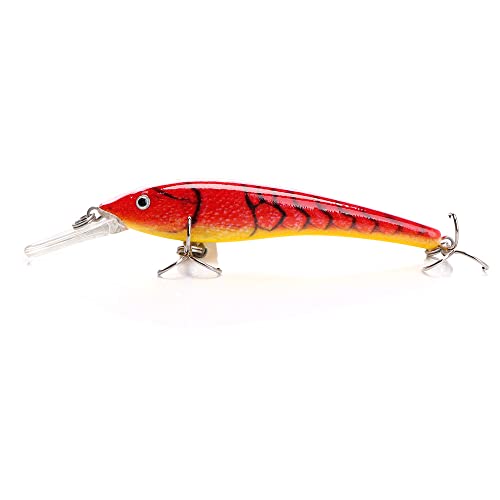 6 cm / 7,5 cm Bionic Black Minnow Wobblers Hechtköder harte Köder schwimmende Crankbait Angelausrüstung Jerkbait (Color H,6 cm 3,2 g) von HUFFA