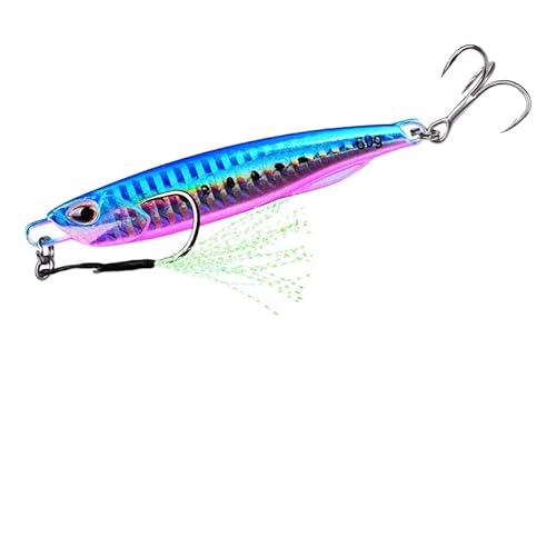 HUFFA 10 g-60 g schwere Metall-Jig-Angelköder for große Fische. Vielseitige Metall-Jigging-Löffelköder for das Angeln im See und Fluss (Color : LF103-F, Size : 40G) von HUFFA