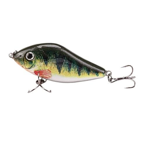 HUFFA 24 g 8 cm Jerkbait Angelköder Rattlins hart sinkend für Hechtangeln Wobblers Crank Bait Kunstköder (Farbe A) von HUFFA