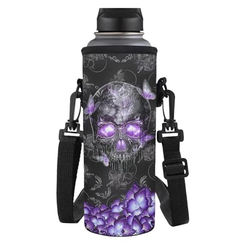 HUGS IDEA Flaschenhalter aus Neopren, für Jungen und Mädchen, Motiv: Totenkopf, isoliert, Violett HUGS IDEA Flaschenhalter aus Neopren, für Jungen und Mädchen, Motiv: Totenkopf, isoliert, Violett von HUGS IDEA
