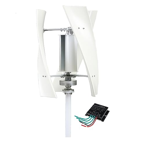 HUIZHITENGDA 1500-W-Windturbinengenerator Für Privathaushalte Mit Steuerung, 3 Flügel, 12 V, 24 V, 48 V, Windkraftgenerator-Kit Für Boote, Pavillons, Chalets Oder Mobilheime (Weiß),24V von HUIZHITENGDA