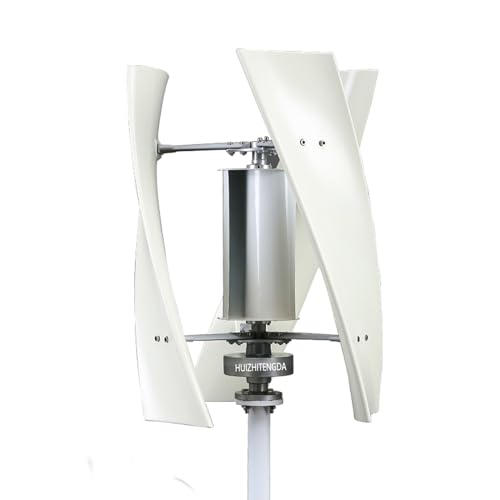 HUIZHITENGDA 9000W vertikale Achsen-Maglev-Windkraftanlage, 12V 24V 48V coreless niedrige Drehzahl-aufrechte Windmühle mit Prüfer (Farbe : Weiß),220v von HUIZHITENGDA
