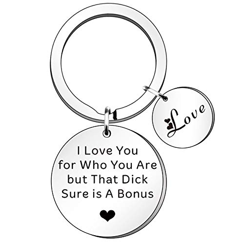 HULALA Lustiger Schlüsselanhänger für Paare, "I Love You", Valentinstagsgeschenk für ihn, Ehemann, Freund, Geburtstag, Hochzeit, Jahrestag, Schlüsselanhänger für Männer von Frau Freundin, silber, HULALA Lustiger Schlüsselanhänger für Paare, "I Love You", Valentinstagsgeschenk für ihn, Ehemann, Freund, Geburtstag, Hochzeit, Jahrestag, Schlüsselanhänger für Männer von Frau Freundin, silber, von HULALA