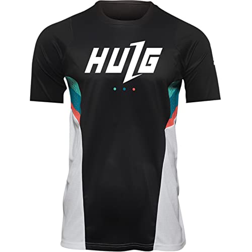 Herren Radtrikot, Fahrradtrikot Kurzarm,Fahrrad Shirt Fahrradbekleidung Radshirt Für Männer, Atmungsaktive Cycling Jersey Schnell Trocknen Radsport Bekleidung (Color-06,5XL) von HULG