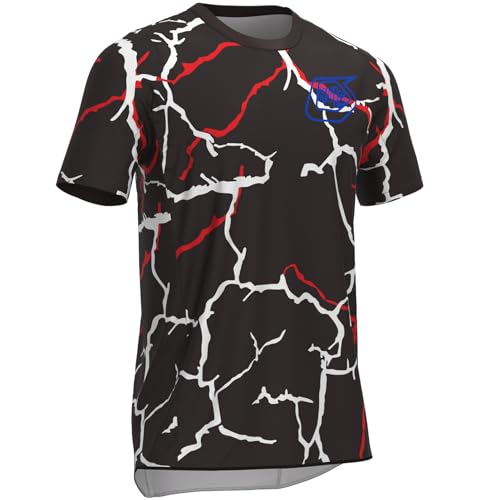 MTB Shirt Herren,Fahrrad Shirt,radshirt Herren Kurzarm,MTB Tshirt,Geeignet Zum Laufen/Radfahren/Wandern Und Anderen Sportarten (Style-05,L) von HULG