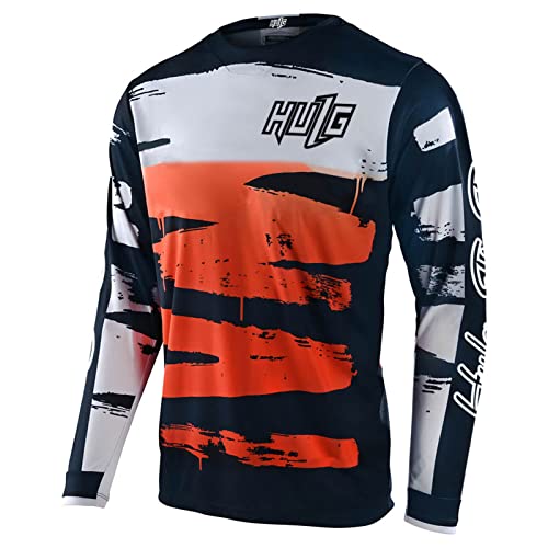 Radfahren Jersey Herren Mountainbike Motocross Jersey Langarm MTB T-Shirt,Shirt Downhill Fahrrad Jersey Schnelltrocknend (Color-20,XL) von HULG