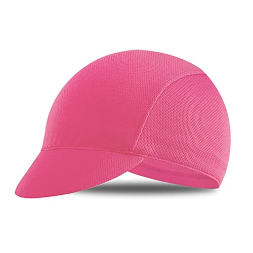 Radmütze Sommer Superleicht 1er Pack Cycling Cap Atmungsaktiv Schirmkappe Sonnenschutz Unterhelmkappe Schnelltrocknend Kopfbedeckung MTB (Pink) von HULG