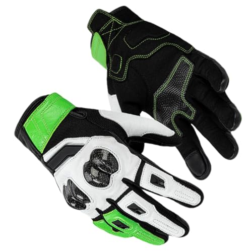 Motorradhandschuhe mit gepolsterter Handfläche, Touchscreen-Motorradhandschuhe | Rennradhandschuhe | rutschfeste Fahrradhandschuhe für Touchscreen, Vollfinger für die Straße, atmungsaktives von HUNJHYC