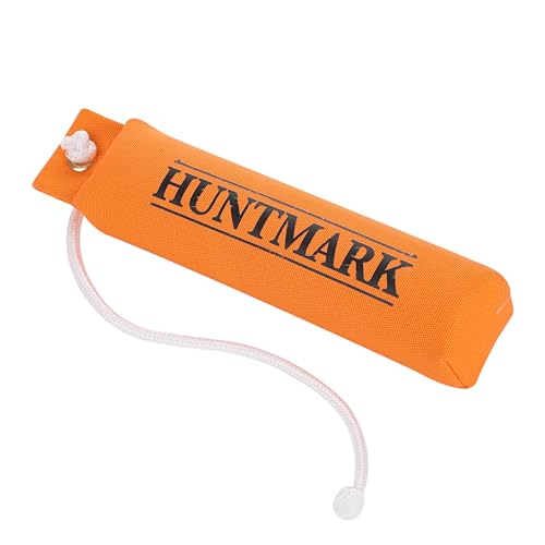 HUNTMARK Hundetrainings-Stoßstange – 1000 Denier Nylon Hundetrainer – robustes Jagdzubehör – beschwerte Retriever-Schnuller – Trainings-Schnuller mit hochdichtem Seil (Orange) von HUNTMARK