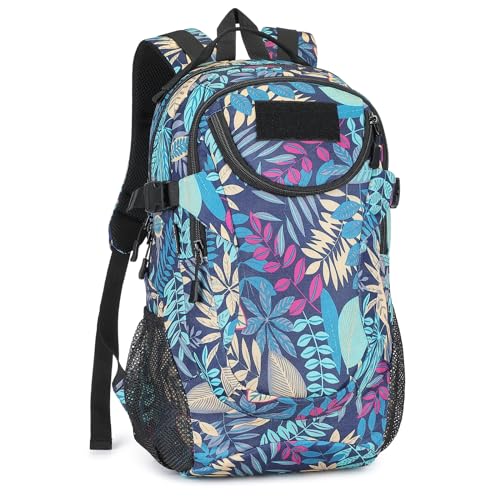 HUNTVP 25L Taktisch Rucksack MOLLE Schultasche Militärisch Schulranzen Daypack Wasserdicht Mini Erwachsene Tagesrucksack Sportrucksack Trekkingrucksack für Outdoor Sport Fitness Wandern,Blau Blatt von HUNTVP