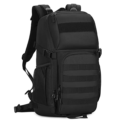 HUNTVP Militär Rucksack 25L Bundeswehr Rucksack Herren Taktischer Angelrucksack Wasserdicht Miltec MOLLE Tactical Backpack für Herren Damen Sport Radfahren Outdoor Camping, Schwarz HUNTVP Militär Rucksack 25L Bundeswehr Rucksack Herren Taktischer Angelrucksack Wasserdicht Miltec MOLLE Tactical Backpack für Herren Damen Sport Radfahren Outdoor Camping, Schwarz von HUNTVP