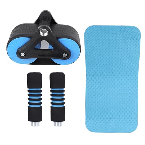 HUONIU Rebound Bauchmuskelrad, Übungsroller für Heimtraining, Bauchmuskelrad mit rutschfestem Griff, Fitness in Blau von HUONIU