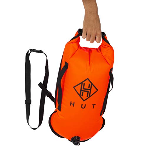 Hut Orange Premium-Schwimmboje mit Trockensack, 20L. Wasserdichter Schwimmkörper mit Trockensack für Freiwasserschwimmer, Triathleten. Sicherheitschwimmboje mit hoher Sichtbarkeit, Zwei Luftkammern Hut Orange Premium-Schwimmboje mit Trockensack, 20L. Wasserdichter Schwimmkörper mit Trockensack für Freiwasserschwimmer, Triathleten. Sicherheitschwimmboje mit hoher Sichtbarkeit, Zwei Luftkammern von HUT Products