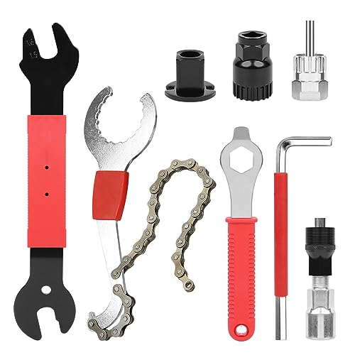 HUTHUHNHN Fahrrad-Werkzeug-Kit, einschließlich Fahrrad Kurbel Removal Tool, 3-in-1 Fahrrad Kassette Removal Tool, Rotor Lockring Removal Tool, Unterhalter Remover, Fahrrad Pedal Schraubenschlüssel HUTHUHNHN Fahrrad-Werkzeug-Kit, einschließlich Fahrrad Kurbel Removal Tool, 3-in-1 Fahrrad Kassette Removal Tool, Rotor Lockring Removal Tool, Unterhalter Remover, Fahrrad Pedal Schraubenschlüssel von HUTHUHNHN