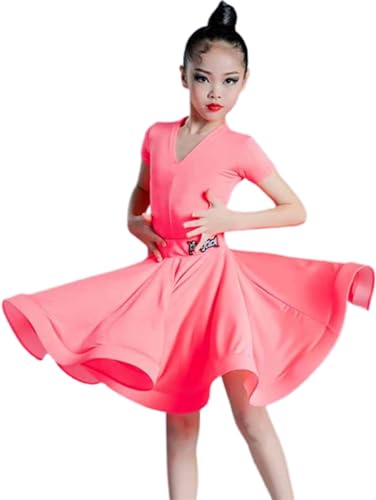 HWBZSZY 2Pcs Mädchen Lateinisch Top Rock Set Milch Seide Plissee Kleid Ballsaal Chacha Samba Tango Wettbewerb Praxis Kostüme Abend Party Bühne Performance Kleidung,B,120 HWBZSZY 2Pcs Mädchen Lateinisch Top Rock Set Milch Seide Plissee Kleid Ballsaal Chacha Samba Tango Wettbewerb Praxis Kostüme Abend Party Bühne Performance Kleidung,B,120 von HWBZSZY