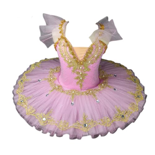 HWBZSZY Mädchen Gymnastik Trikot Tutu Kleid Spitze Perle Strass Bestickte Ballett Tanzkleid Rüschenärmel Ballerina Kostüm Verstellbares Stap Top Performance Tanzbekleidung,Rosa,100cm HWBZSZY Mädchen Gymnastik Trikot Tutu Kleid Spitze Perle Strass Bestickte Ballett Tanzkleid Rüschenärmel Ballerina Kostüm Verstellbares Stap Top Performance Tanzbekleidung,Rosa,100cm von HWBZSZY