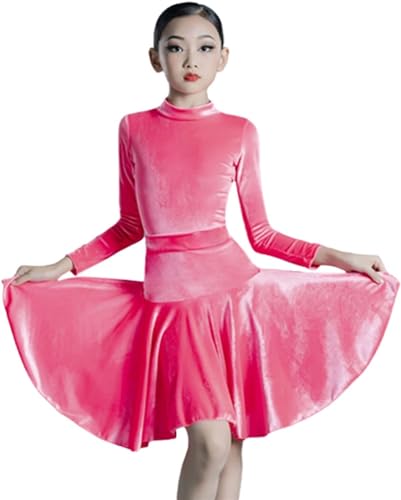 HWBZSZY Mädchen Langarm Latin Dance Kleid Samt Ballsaal Tanz Big Swing Tango Rock Salsa Wettbewerb Party Kleider Professionelle Leistung Tanz Kostüm,Rosa,140 HWBZSZY Mädchen Langarm Latin Dance Kleid Samt Ballsaal Tanz Big Swing Tango Rock Salsa Wettbewerb Party Kleider Professionelle Leistung Tanz Kostüm,Rosa,140 von HWBZSZY